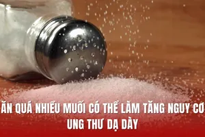 Ăn quá nhiều muối có thể làm tăng nguy cơ ung thư dạ dày