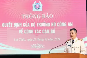 Phó Giám đốc Công an Lai Châu làm Phó Cục trưởng Cục An ninh điều tra