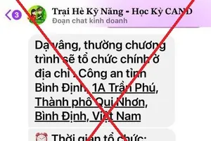 Giả công an tuyển sinh lớp học hè ở Bình Định