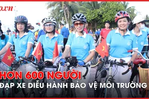 Nha Trang: Hơn 600 người tham gia đạp xe diễu hành bảo vệ môi trường 