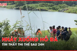 Video: Tìm thấy thi thể nam thanh niên sau 24h nhảy xuống hồ đá