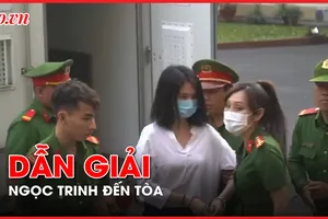 Video: Dẫn giải Ngọc Trinh đến tòa xét xử tội gây rối trật tự công cộng