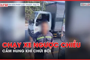 Video: Triệu tập tài xế chạy xe ngược chiều, cầm hung khí chửi bới 