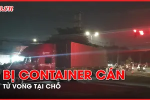 Video: Người đàn ông loạng choạng ngã xuống đường, bị container cán tử vong