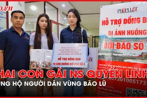 Hai con gái nghệ sĩ Quyền Linh dùng tiền tiết kiệm ủng hộ đồng bào vùng lũ