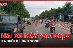 Xe máy chạy ngược chiều, 3 người thương vong