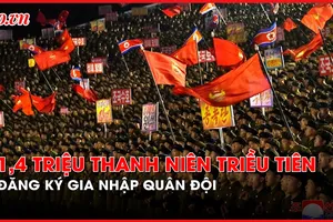 Hình ảnh nóng về hơn 1,4 triệu thanh niên Triều Tiên đăng ký gia nhập quân đội