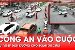 Công an xác minh vụ 'vệ sĩ' dẹp đường cho đoàn xe đám cưới ở Thanh Hóa