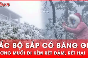 Tháng 1-2025, Bắc Bộ sẽ xuất hiện nhiều ngày nguy cơ rét đậm, rét hại kèm băng giá