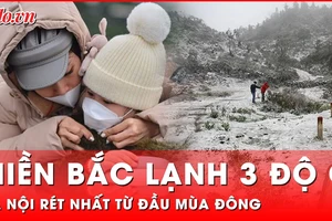 Nhiều tỉnh miền Bắc rét dưới 3 độ C, Hà Nội sáng sớm rét buốt 7,3 độ C 