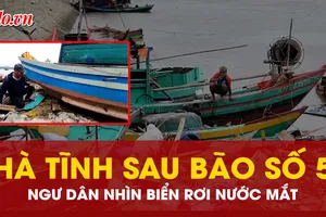 Bão số 5 cuốn phăng ‘sinh kế’ của nhiều ngư dân Hà Tĩnh