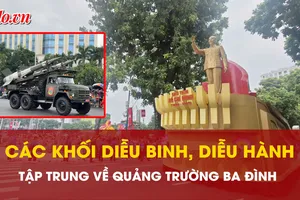 Video: Các khối diễu binh, diễu hành tập trung về Quảng trường Ba Đình chuẩn bị cho lễ sơ duyệt A80-