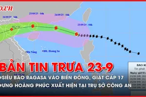 Bản tin trưa 23-9: Siêu bão Ragasa vào Biển Đông, vẫn giật cấp 17; Ca sĩ Ưng Hoàng Phúc xuất hiện tại trụ sở Công an TP.HCM