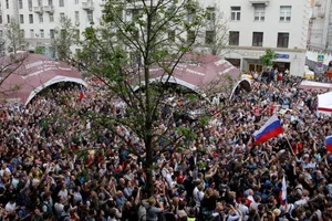 Biểu tình lớn ở Nga, thủ lĩnh đối lập bị bắt giam