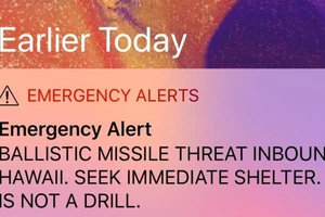 Hawaii phát nhầm báo động về một vụ tấn công tên lửa
