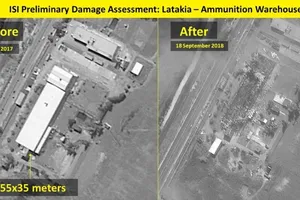 Israel công bố ảnh san phẳng kho vũ khí Syria