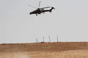 Trực thăng quân sự của Thổ Nhĩ Kỳ. Ảnh: REUTERS