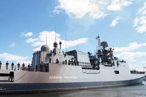 Tàu hộ vệ Đô đốc Grigorovich của Nga. Ảnh: TASS