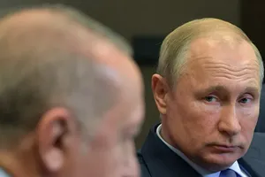 Tổng thống Nga Vladimir Putin (phải) và Tổng thống Thổ Nhĩ Kỳ Recep Tayyip Erdogan. Ảnh: SPUTNIK