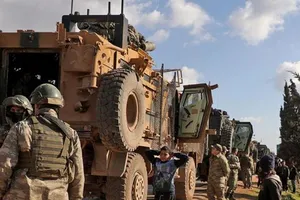 Xe quân sự Thổ Nhĩ Kỳ ở Idlib (Syria). Ảnh: AFP