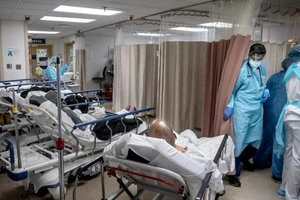 Một phòng chăm sóc các bệnh nhân COVID-19 ở quận Brookyn, TP New York. 