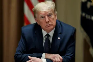 Tổng thống Mỹ Donald Trump tại cuộc họp ở Nhà Trắng hôm 18-5. Ảnh: REUTERS