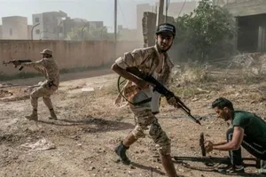 Lực lượng chính phủ Libya tham gia chiến dịch Bão hòa bình chống lại lực lượng Tướng Haftar hồi tháng trước. Ảnh: ANADOLU