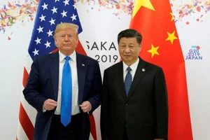 Tổng thống Mỹ Donald Trump (trái) và Chủ tịch Trung Quốc Tập Cận Bình tại một cuộc họp song phương bên lề Hội nghị thượng đỉnh G20 ở Nhật Bản tháng 6-2019. Ảnh: REUTERS