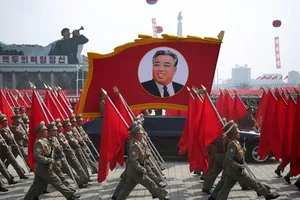 Binh sĩ Triều Tiên trong một lễ duyệt binh. Ảnh: WONG MAYE-E/AP