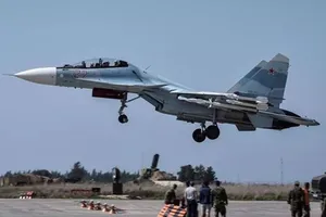 Tiêm kích Su-35 của Nga tại căn cứ Khmeimim ở Syria. 