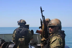 Lực lượng đặc nhiệm Ukraine thực hiện đợt huấn luyện ở Biển Đen cùng với phía Mỹ năm 2017.