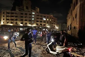 Hiện trường vụ nổ ở Beirut (Lebanon) hôm 4-8. 