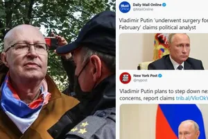 Nga bắt chuyên gia tung tin đồn ông Putin mắc ung thư 