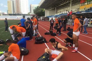 Clip buổi tập của U-22 Malaysia trước trận ra quân SEA Games