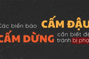Các biển báo cấm đậu, cấm dừng cần nhớ để tránh bị phạt nguội