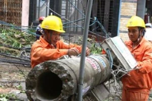 EVN nói gì về cột điện “không lõi thép” gãy hàng loạt do mưa bão?