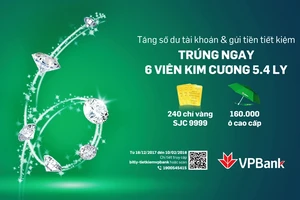 Gửi tiền triệu trúng kim cương vĩnh cửu cùng VPBank