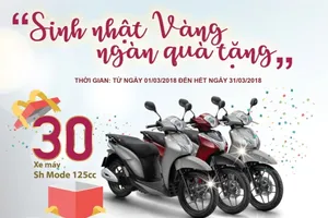 Agribank trao 10 xe SH Mode đầu tiên cho khách hàng