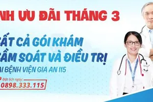 Tháng 3, ưu đãi 20% cho các gói khám tại BV Gia An 115