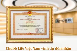 Chubb Life Việt Nam đón nhận bằng khen của Thủ tướng