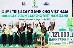 Vinamilk hoàn thành mục tiêu trồng hơn 1,1 triệu cây xanh