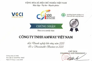Amway Việt Nam: Top 100 DN phát triển bền vững 2020