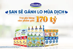 Vinamilk san sẻ khó khăn, trợ giá mùa dịch trị giá 170 tỷ đồng