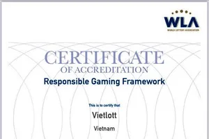 Vietlott đạt chứng nhận cấp độ 3 của Hiệp hội Xổ số Thế giới