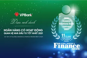 VPBank: Ngân hàng Việt Nam duy nhất đoạt giải thưởng quốc tế ‘Best IR 2021’