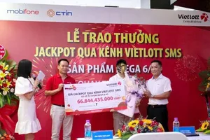 Trung bình 2 tháng có 1 người trúng Jackpot qua Vietlott SMS