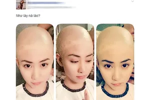 Ngân Khánh gây sốc với hình ảnh đầu trọc