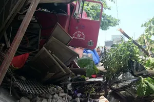 Đang đi bộ trên đường, bị container đâm chết