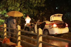Nữ hành khách kêu cứu khi tài xế taxi bị cây đổ đè chết