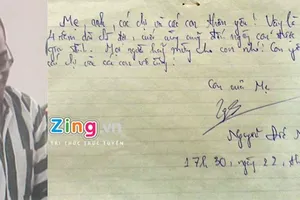 Tử tù Nguyễn Đức Nghĩa viết gì trong lá thư trước giờ thi hành án?